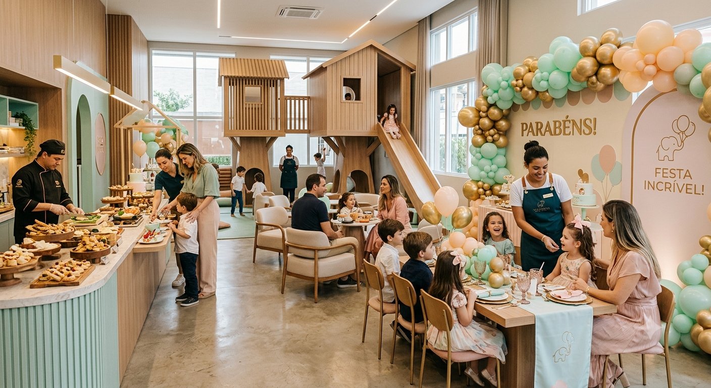 Buffets e Festas Infantis com Alto Padrão de Experiência e Rentabilidade